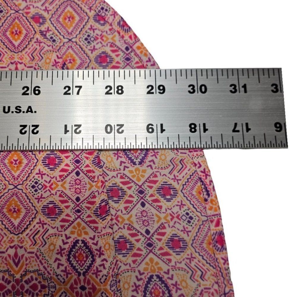 Cynthia Rowley Womens L Pink Purple Lightweight Sleeveless Tunic Blouse - Picture 9 of 10
